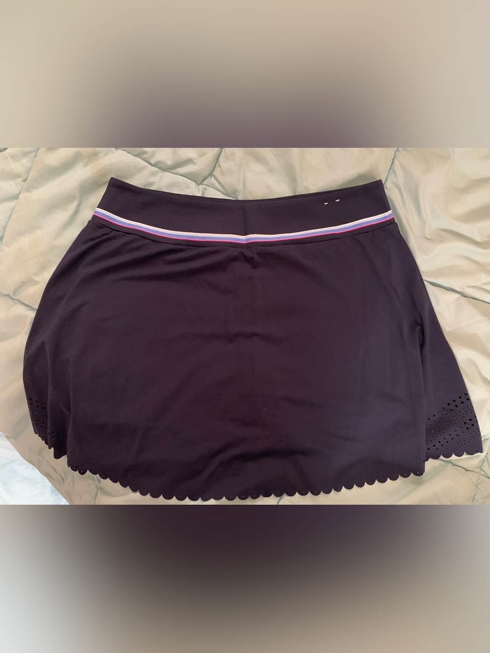 RBX Navy Mini Skort with Multicolor Waist Stripe